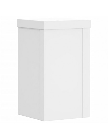 Supporti per Piante 2 pz Bianchi 10x10x18 cm Legno Multistrato