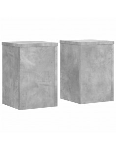 Supporti per Piante 2 pz Grigio 25x25x35 cm Legno Multistrato 2