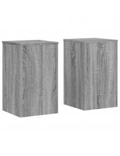 Supporti per Piante 2 pz Grigio 30x30x50 cm in Multistrato 2