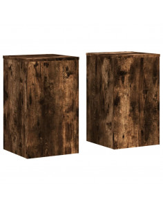 Supporti per Piante 2 pz Rovere 30x30x50 cm Legno Multistrato 2