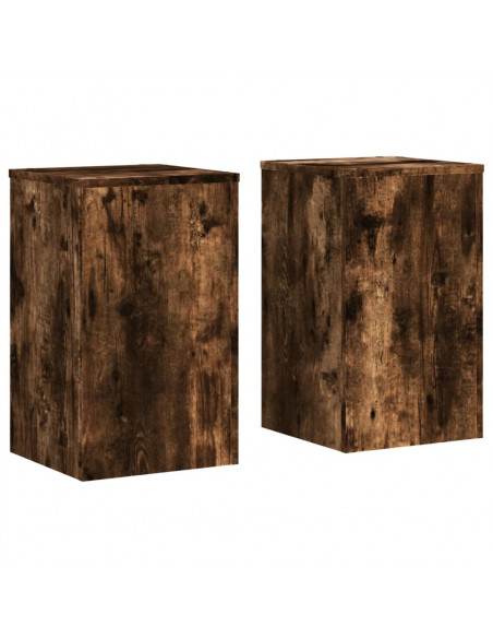 Supporti per Piante 2 pz Rovere 30x30x50 cm Legno Multistrato