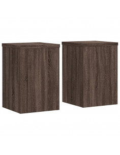 Supporti per Piante 2 pz Marrone 25x25x35 cm Legno Multistrato 2
