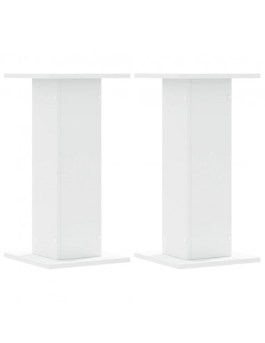 Supporti per Piante 2 pz Bianchi 30x30x60 cm Legno Multistrato