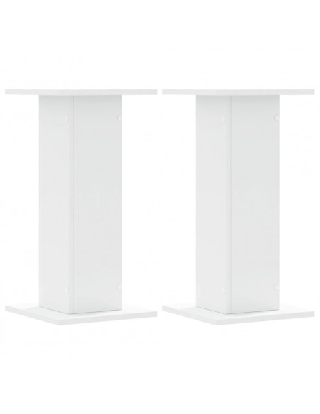 Supporti per Piante 2 pz Bianchi 30x30x60 cm Legno Multistrato