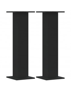 Supporti per Piante 2 pz Neri 30x30x95 cm Legno Multistrato 2