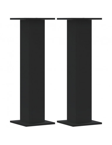 Supporti per Piante 2 pz Neri 30x30x95 cm Legno Multistrato