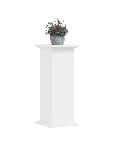 Supporto per Piante Bianco 33x33x80 cm in Legno Multistrato