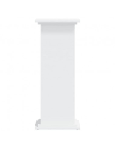 Supporto per Piante Bianco 33x33x80 cm in Legno Multistrato