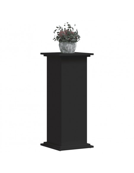 Supporto per Piante Nero 33x33x80 cm in Truciolato