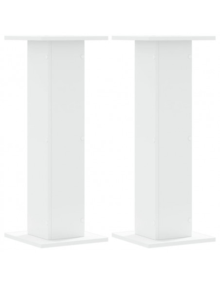 Supporti per Piante 2 pz Bianchi 30x30x80 cm Legno Multistrato