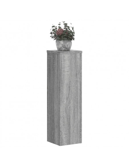 Supporti per Piante 2 pz Grigio 17x17x60 cm in Multistrato