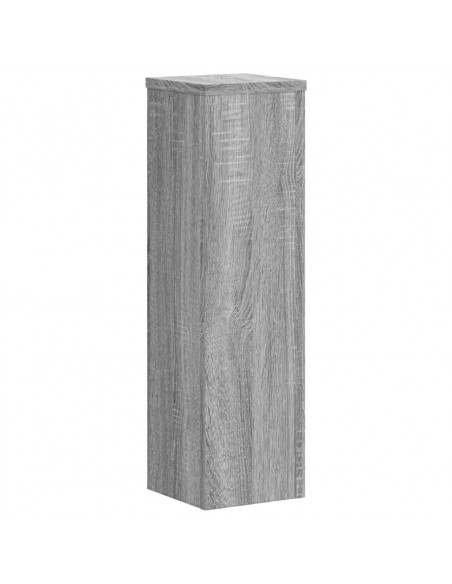 Supporti per Piante 2 pz Grigio 17x17x60 cm in Multistrato