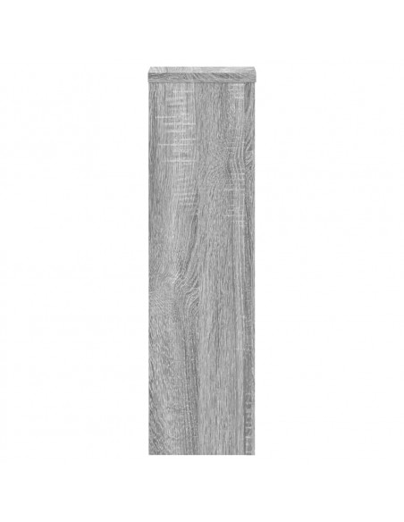 Supporti per Piante 2 pz Grigio 17x17x60 cm in Multistrato