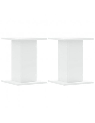 Supporti per Piante 2 pz Bianchi 30x30x40cm Legno Multistrato