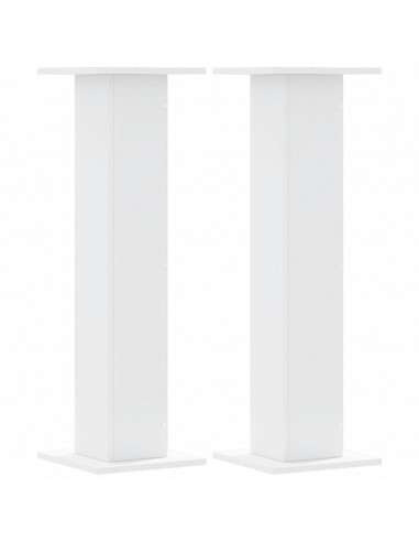 Supporti per Piante 2 pz Bianchi 30x30x95 cm Legno Multistrato