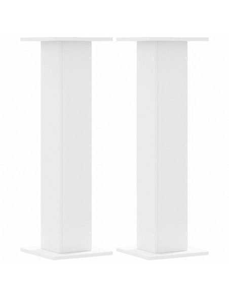 Supporti per Piante 2 pz Bianchi 30x30x95 cm Legno Multistrato