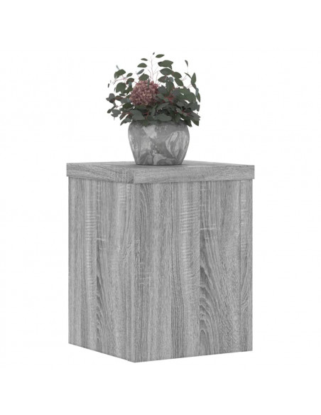 Supporti per Piante 2 pz Grigio 15x15x20 cm in Multistrato