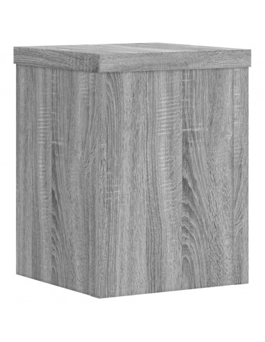 Supporti per Piante 2 pz Grigio 15x15x20 cm in Multistrato