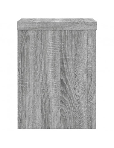 Supporti per Piante 2 pz Grigio 15x15x20 cm in Multistrato