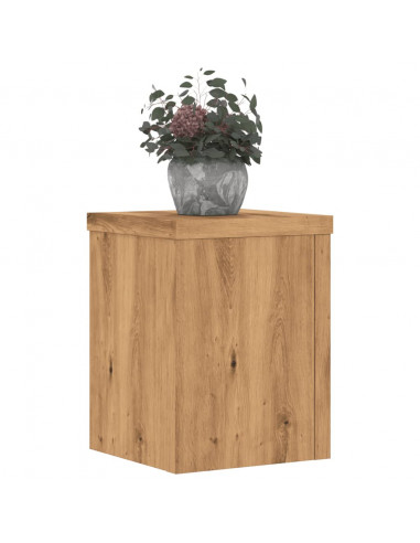 Supporti per Piante 2 pz Rovere 15x15x20 cm in Multistrato