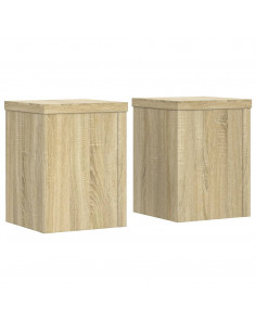 Supporti per Piante 2 pz Rovere 15x15x20 cm in Multistrato 2