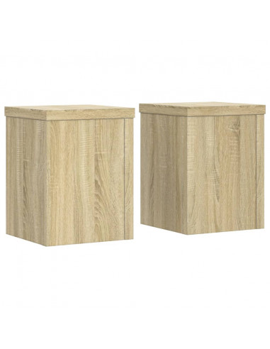 Supporti per Piante 2 pz Rovere 15x15x20 cm in Multistrato