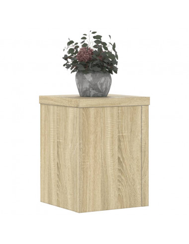 Supporti per Piante 2 pz Rovere 15x15x20 cm in Multistrato