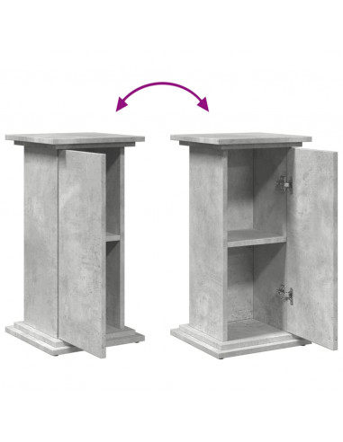 Espositore con Portaoggetti Grigio Cemento 31x30x60 Truciolato