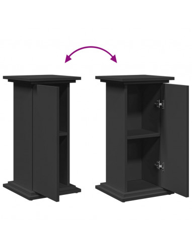 Supporto Espositivo Portaoggetti Nero 31x30x60 cm Truciolato