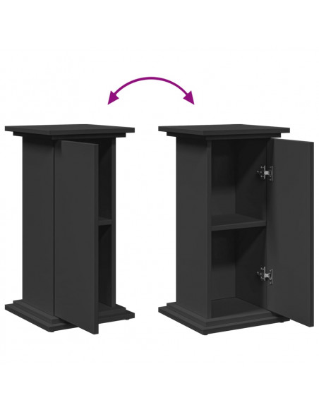 Supporto Espositivo Portaoggetti Nero 31x30x60 cm Truciolato