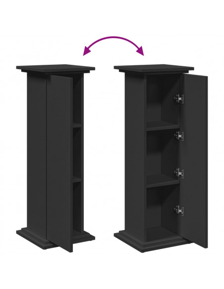 Supporto Espositivo Portaoggetti Nero 31x30x90 cm Truciolato