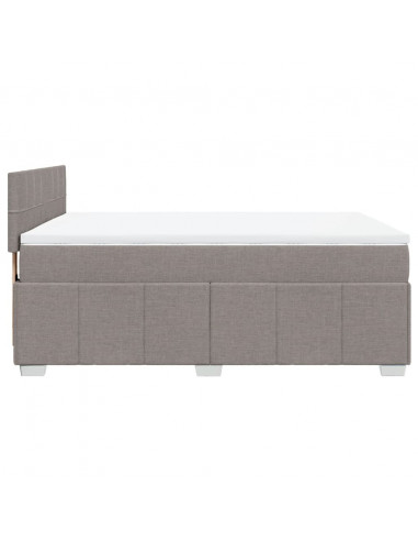 Giroletto a Molle con Materasso Tortora 160x200 cm in Tessuto