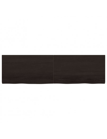 Piano Bagno Marrone Scuro 180x50x(2-4)cm Legno Trattato