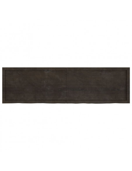 Piano Bagno Marrone Scuro 180x50x(2-4)cm Legno Trattato