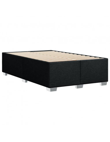 Giroletto a Molle con Materasso Nero 120x200 cm in Tessuto