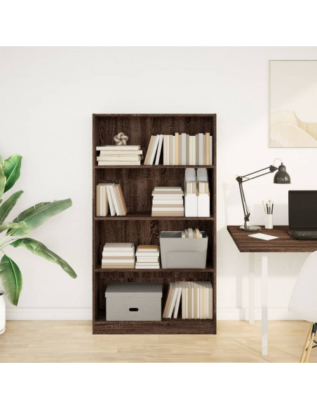 Libreria Rovere Marrone 80x24x143 cm in Legno Multistrato