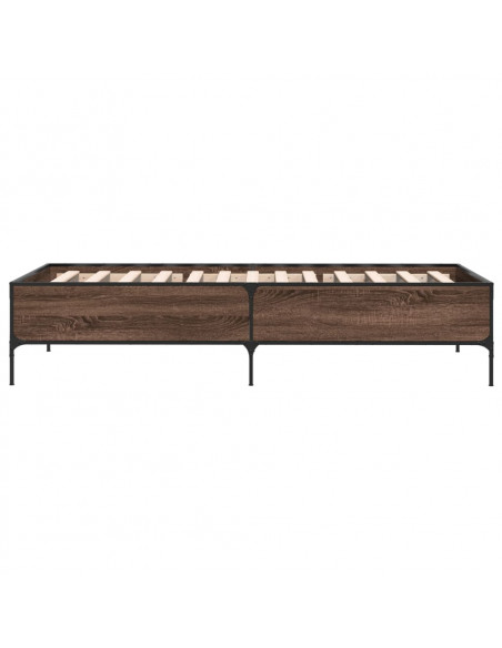 Giroletto Rovere Marrone 90x190 cm Legno Multistrato e Metallo