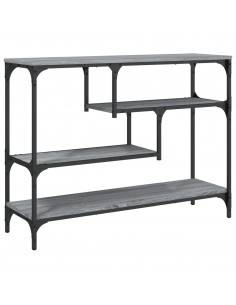 Tavolino Consolle Grigio Sonoma 100x30x75 cm Legno Multistrato 2