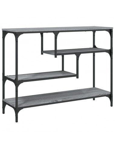 Tavolino Consolle Grigio Sonoma 100x30x75 cm Legno Multistrato