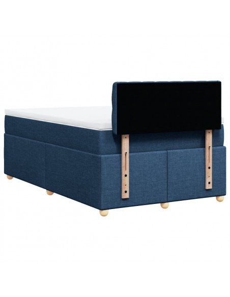 Giroletto a Molle con Materasso Blu 120x200 cm in Tessuto