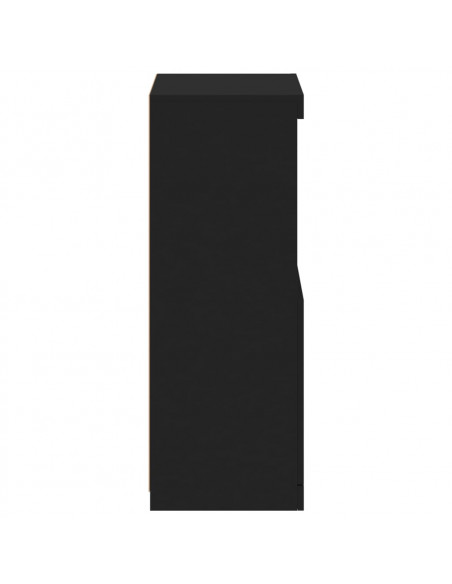 Credenza con Luci LED Nera 41x37x100 cm