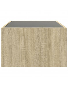 Tavolino da Salotto con LED Infinity Rovere Sonoma 90x50x30 cm 2