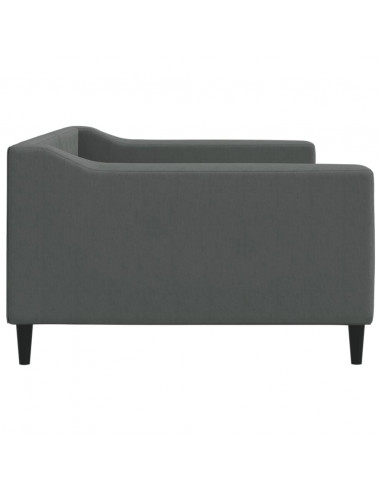 Letto da Giorno Grigio Scuro 100x200 cm in Tessuto
