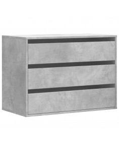 Cassettiera Angolo Grigio Cemento 80x41x58cm Legno Multistrato 2