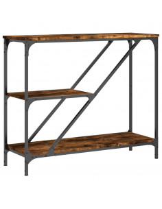 Tavolino Consolle Rovere Fumo 88,5x30x75cm in Legno Multistrato 2