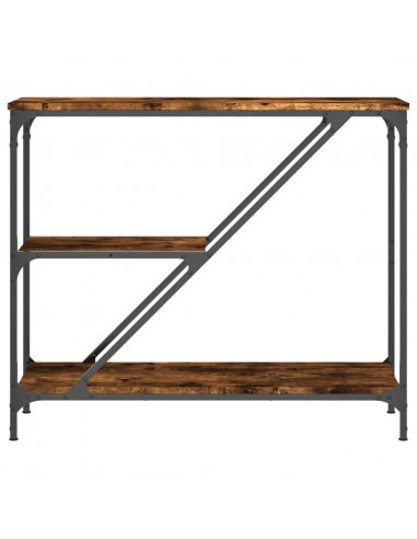 Tavolino Consolle Rovere Fumo 88,5x30x75cm in Legno Multistrato