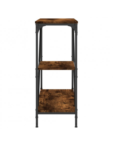 Tavolino Consolle Rovere Fumo 88,5x30x75cm in Legno Multistrato