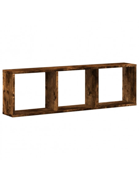 Mobile a Parete 100x16x30 cm Rovere Fumo in Legno Multistrato