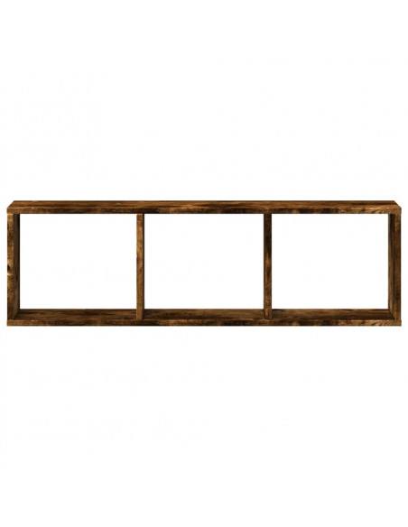 Mobile a Parete 100x16x30 cm Rovere Fumo in Legno Multistrato