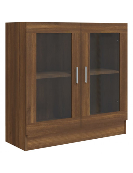 Mobile Vetrina Rovere Marrone 82,5x30,5x80 cm Legno Multistrato